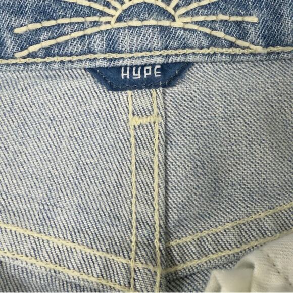 Daily Blue By AG Hype Straight Leg Jeans High Rise Distressed Dust Size 25 NEW - Picture 9 of 15